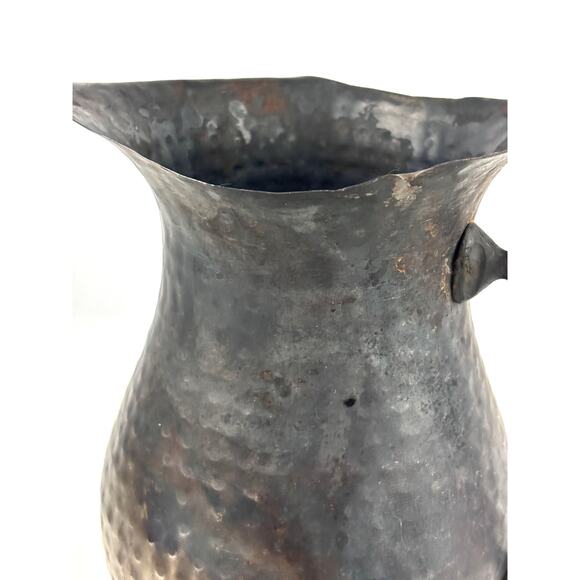 Vintage Hammered Pewter Jug Pitcher - Picture 9 of 15